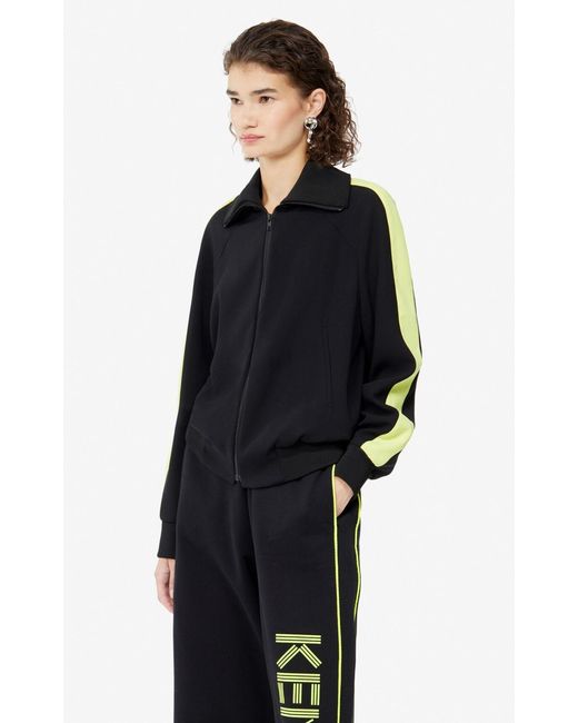 KENZO Black Bamboo Tiger Embroidered Blouson Jacket