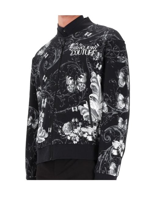 Versace Jeans Black Couture Zipped Bomber Jacket for men