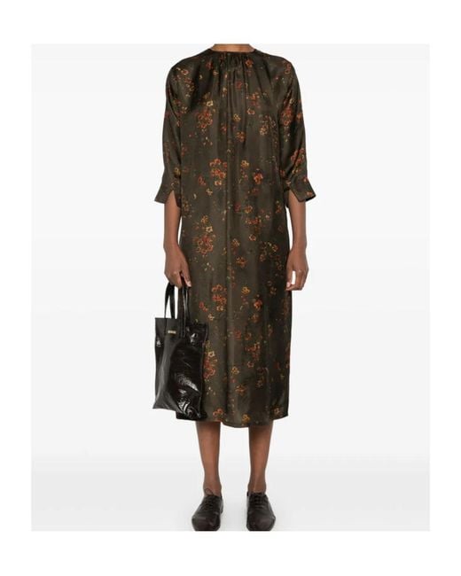 Uma Wang Green Round Neck Dress