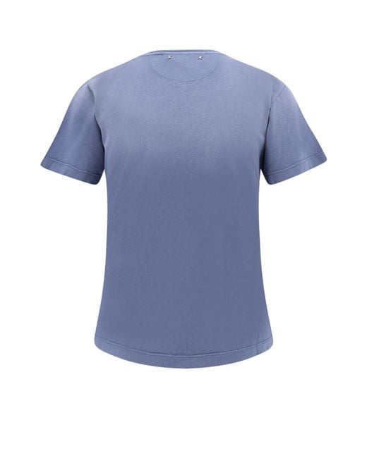 Golden Goose Deluxe Brand Blue Logo Printed Crewneck T-Shirt
