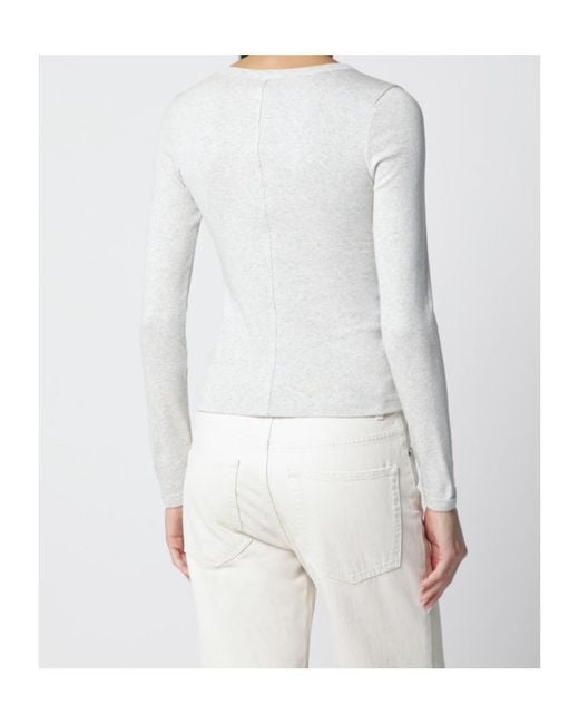 Flore Flore Gray Long-Sleeved T-Shirt
