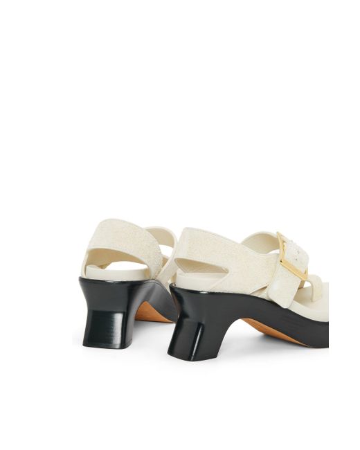 Loewe White Ease Heel Sandal