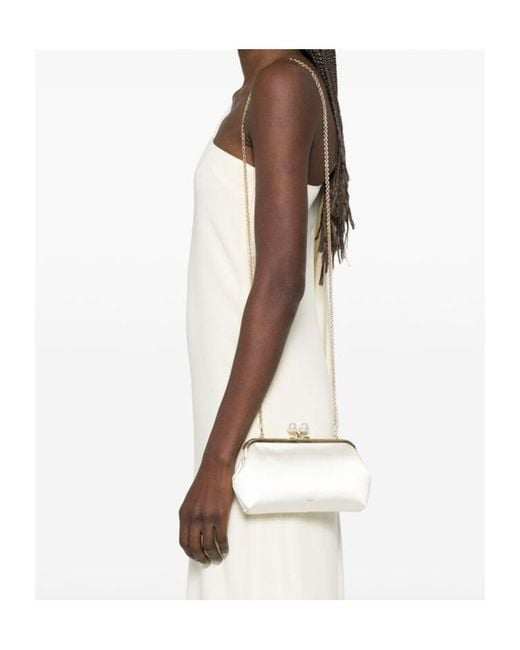 Anya Hindmarch White Chain Shoulder Bag