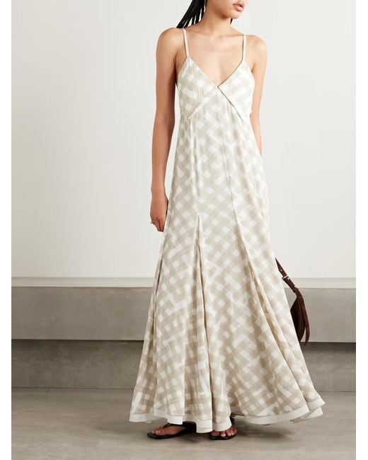 Proenza Schouler White June Pleated Plaid Dress