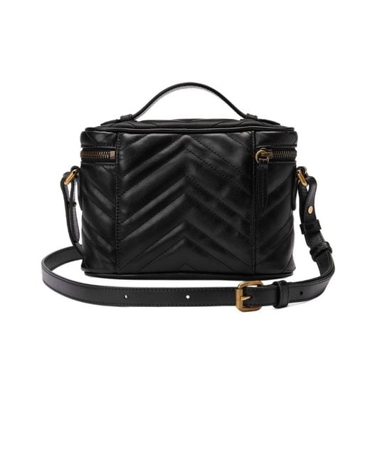 Gucci Black Gg Marmont Medium Beauty Case