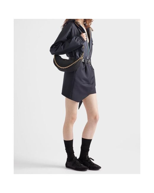 Prada Black Re-Nylon Demi-Lune Shoulder Bag