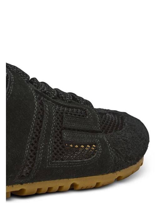 Balmain Black Racer 45 Lace-Up Sneakers