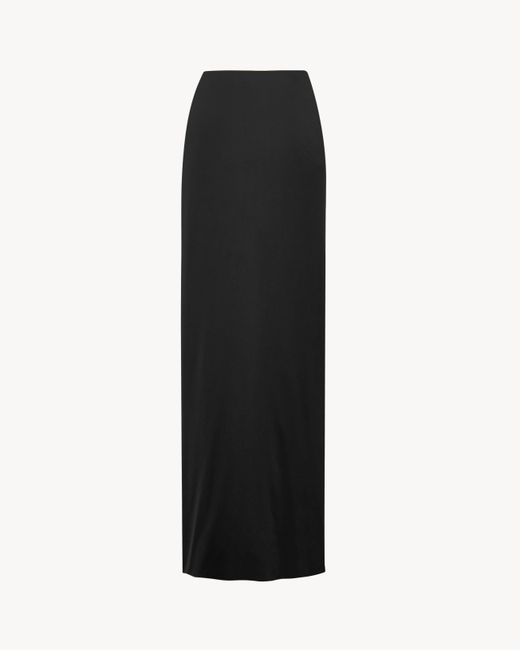 Saint Laurent Black Tied Draped Skirt