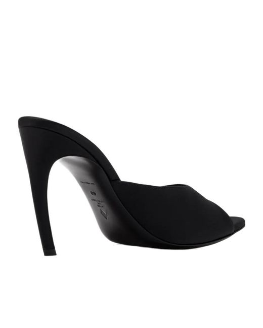 The Attico Black Betta Stiletto Mules