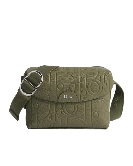 Dior Green Mini Jett Zipped Messenger Bag for men