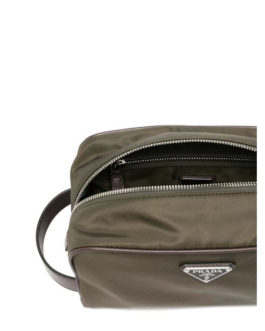 Prada Green Zipper Clutch for men