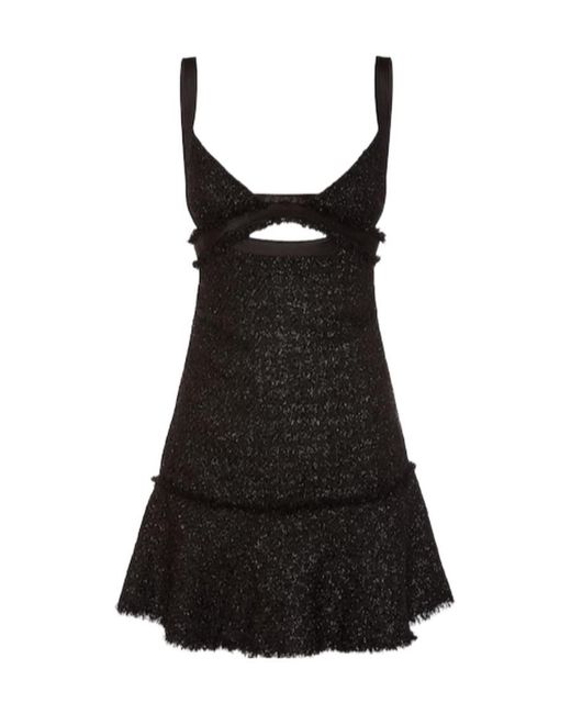 Versace Black Tweed Mini Dress