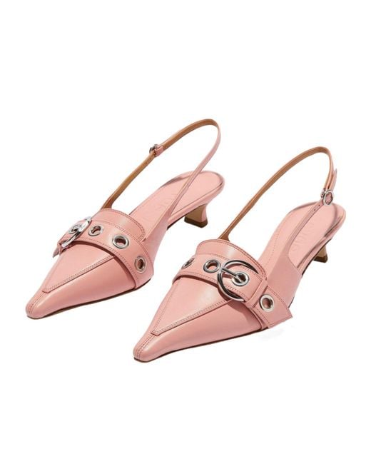 Aeyde Pink Solid Color High Heels