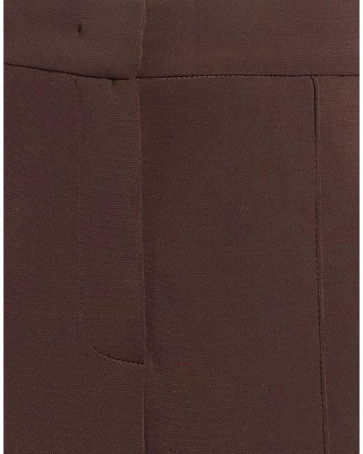 Max Mara Brown Comfortable Solid-Color Stretch Flared Pants