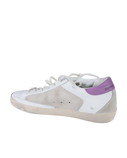 Golden Goose Deluxe Brand White Super-Star Lace-Up Sneakers