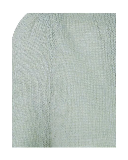 Twinset Green Solid-Color Double-Knit Top