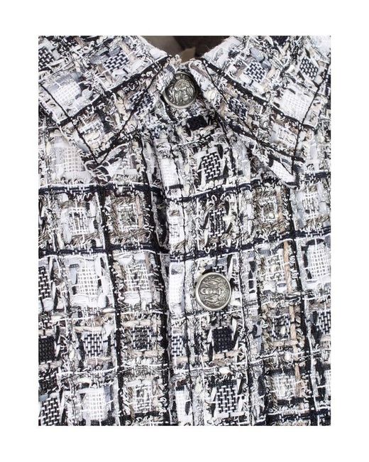 Faith Connexion Gray Plaid Tweed Casual Jacket