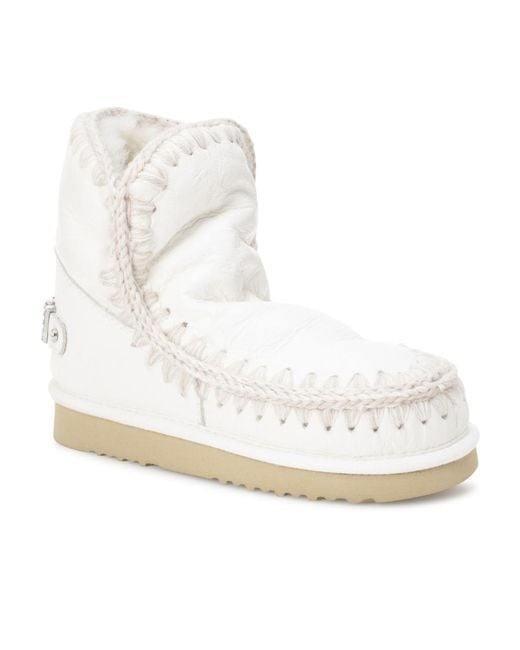 Mou White Eskimo Ankle Boots