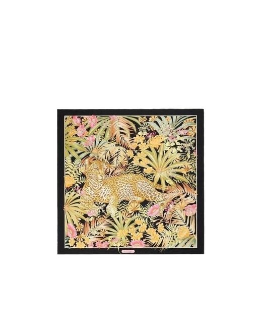 Ferragamo Metallic Printed Silk Scarf