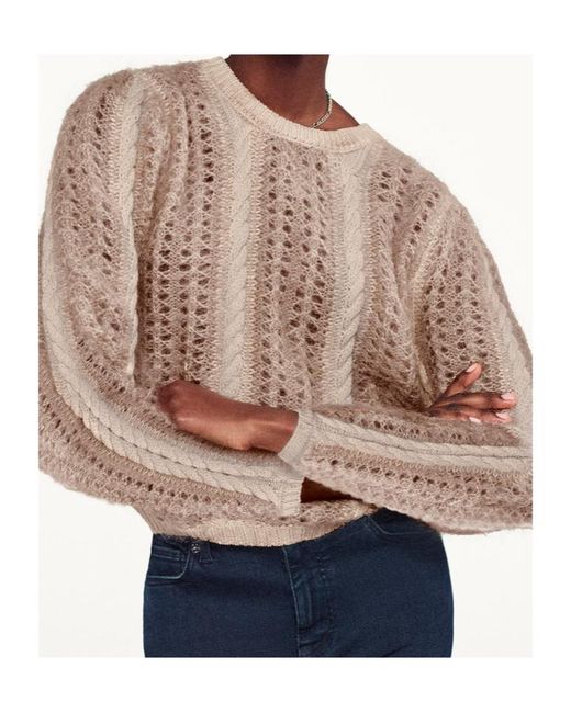 FRAME Natural Cable-Knit Jumper