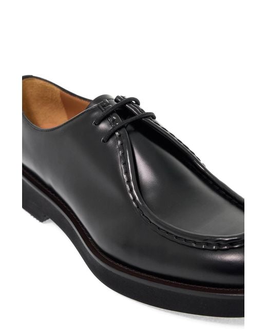 Church's Black Almond Toe Lace-Up Shoes