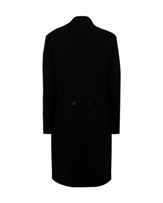 Tom Ford Black Double-Breasted Long Coat for men