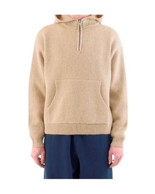 Stussy Blue Stüssy Wool Quarter-Zip Sweater Hoodie for men