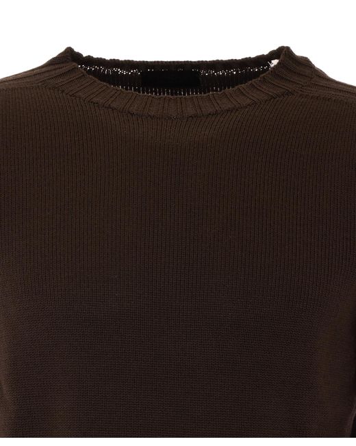 Dondup Brown Long-Sleeve Knit Top for men