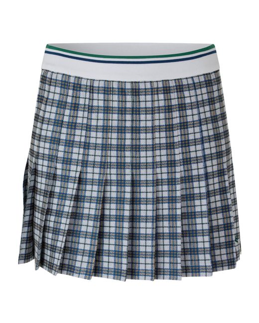Burberry Blue Pleated Mini Skirt