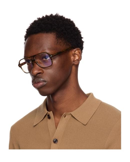 Tom Ford Multicolor Eyewear Pilot Frame Glasses for men