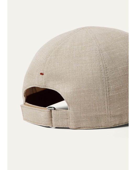 Loro Piana White Baseball Cap for men