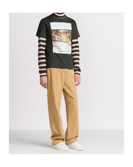 Dior Green Heritage Printed T-Shirt, Regular Fit for men