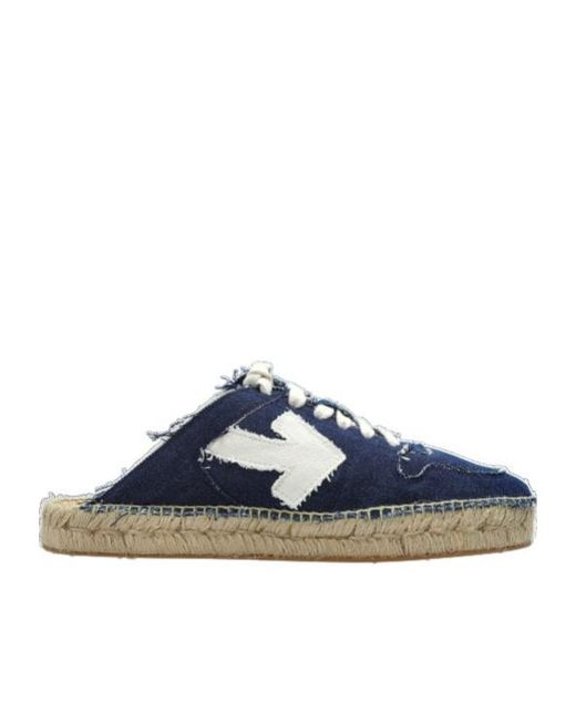 Off-White c/o Virgil Abloh Blue Arrow Lace-Up Slides for men