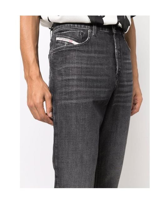 DIESEL Gray 2005 D-Fining Mide-Rise Tapered Jeans for men