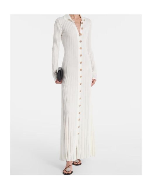 Christopher Esber White Sundial Shell Cotton-Blend Maxi Dress