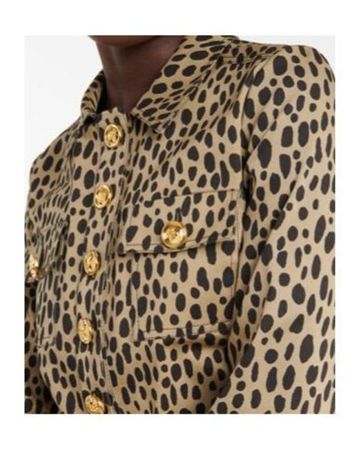Giambattista Valli Multicolor Animal-Print Denim Minidress
