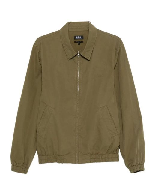 A.P.C. Green Gilbert Zip Jacket for men