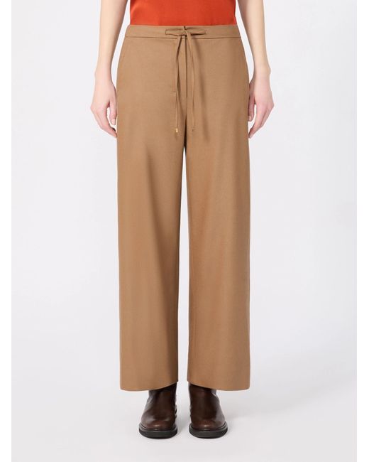 Max Mara Natural Drawstring Casual Pants