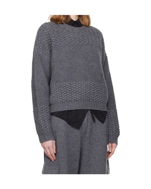 Lisa Yang Gray Signe Sweater