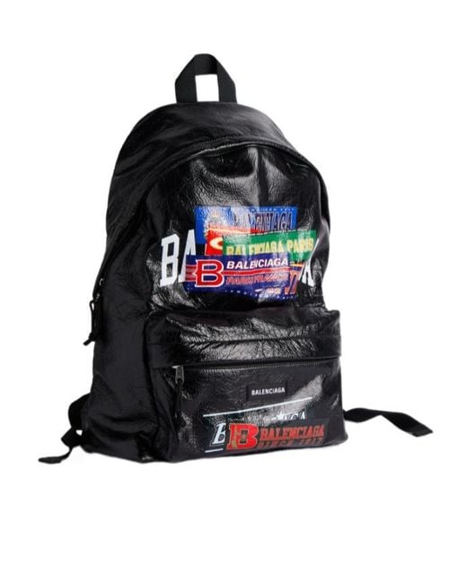 Balenciaga Black Explorer Backpack for men