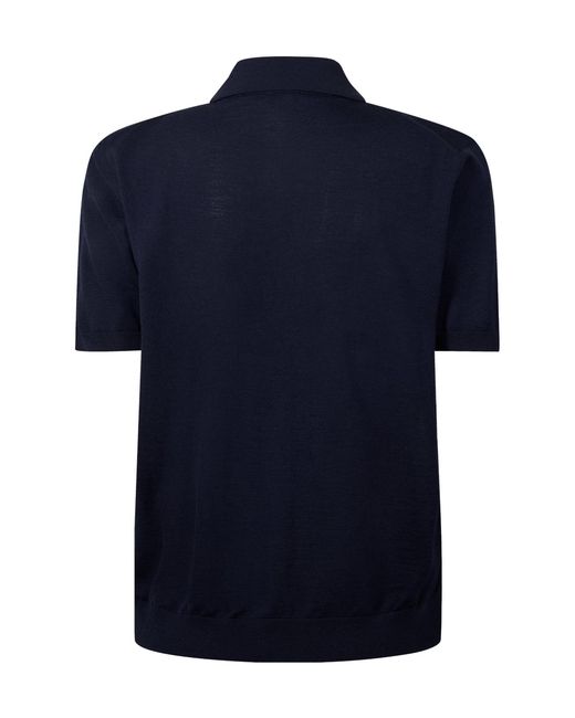 Versace Blue Short-Sleeve Shirt