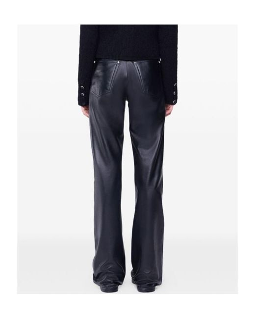 Rabanne Black Leather Trousers
