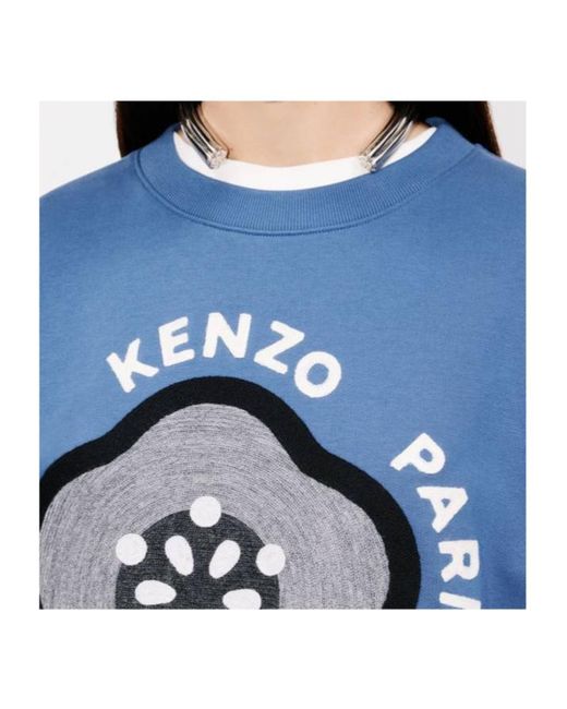 KENZO Blue Pop' Embroidered Sweatshirt