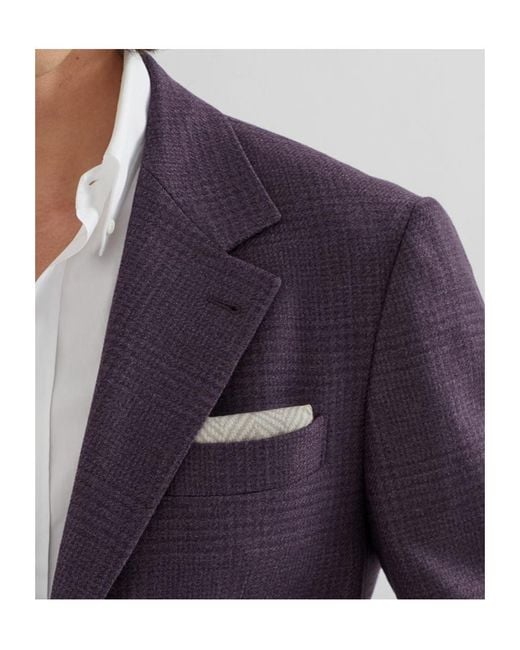 Brunello Cucinelli Blue Single-Breasted Blazer for men