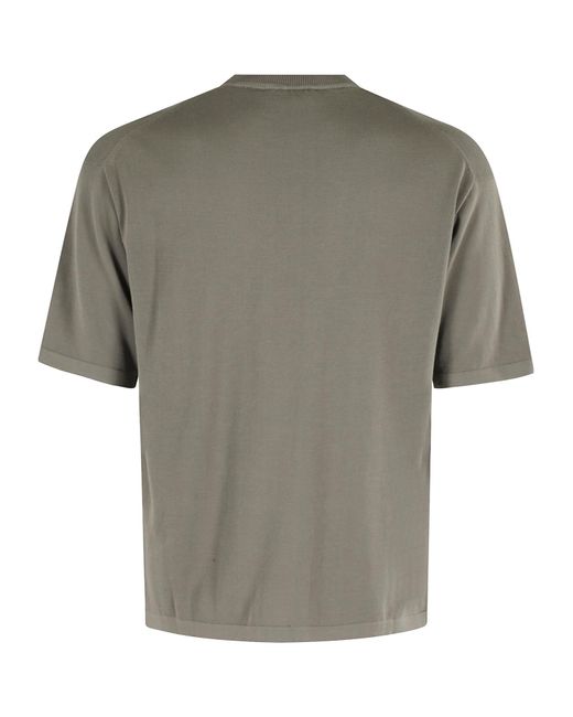 Roberto Collina Gray Round-Neck Logo T-Shirt for men