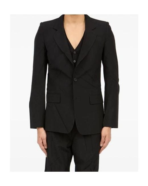 MM6 by Maison Margiela Black Single-Breasted Blazer for men