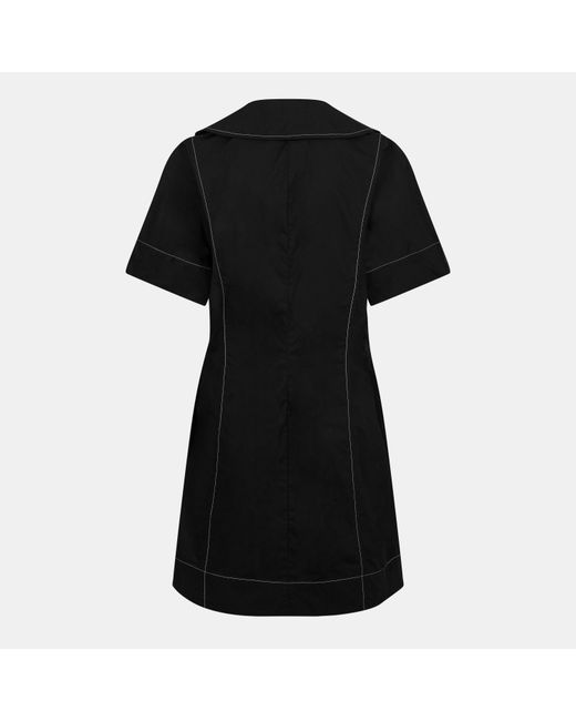 Ganni Black Mini Wrap Drss