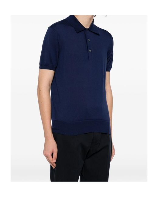Tom Ford Blue Short-Sleeved Polo Shirt for men