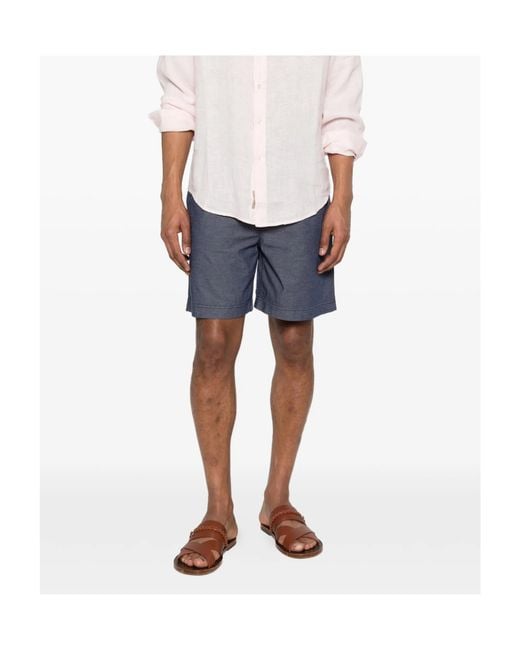 Woolrich Blue Drawstring Shorts for men