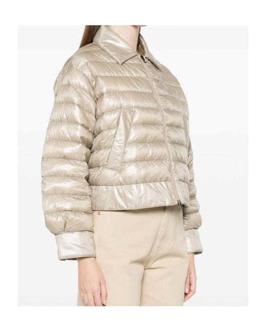 Herno Natural Polo-Collar Padded Jacket
